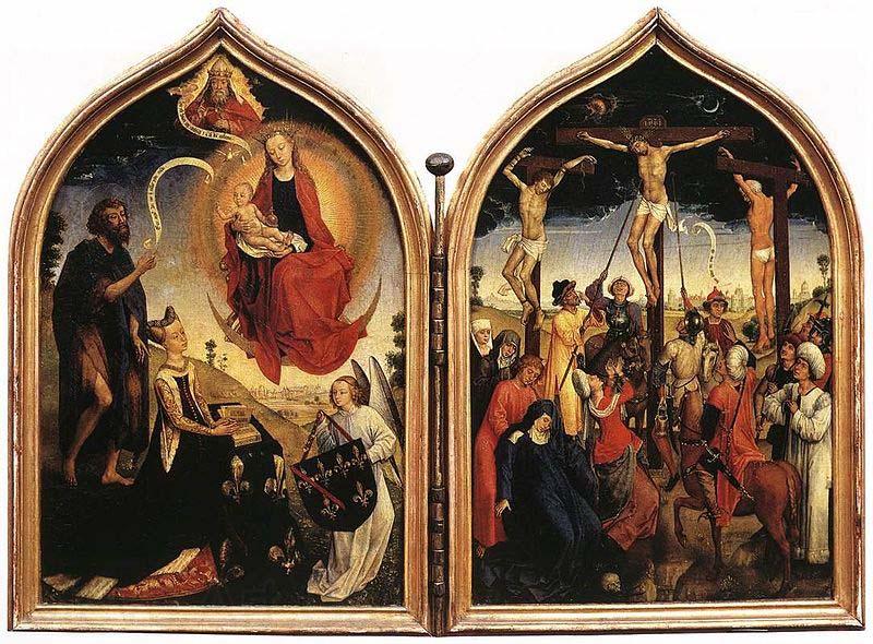 Rogier van der Weyden Diptic de Jeanne de France Norge oil painting art
